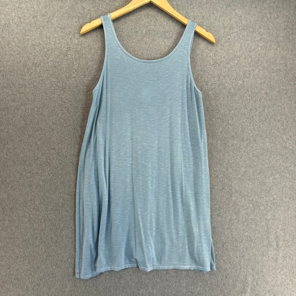 Plume and Thread Womens Size 3 Large Blue Glacier Sleeveless‎ Tunic Tank Top NWT